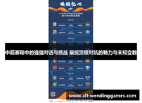 中超赛程中的强强对话与挑战 展现顶级对抗的魅力与未知变数