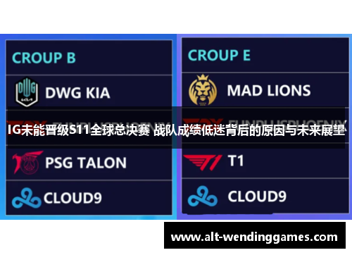 IG未能晋级S11全球总决赛 战队成绩低迷背后的原因与未来展望